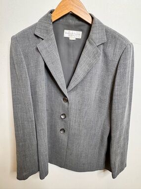 Vintage Gray Three-Button Women's Blazer